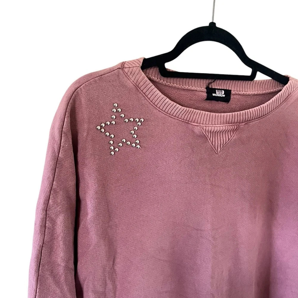 Monrow Star Sweatshirt Maternity Dress - Picture 3 of 6